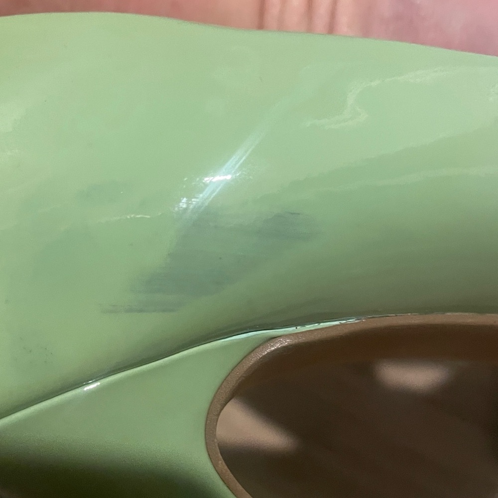 Jessica Simpson Mint Green Patent Round-Toe Pumps - Picture 9 of 10